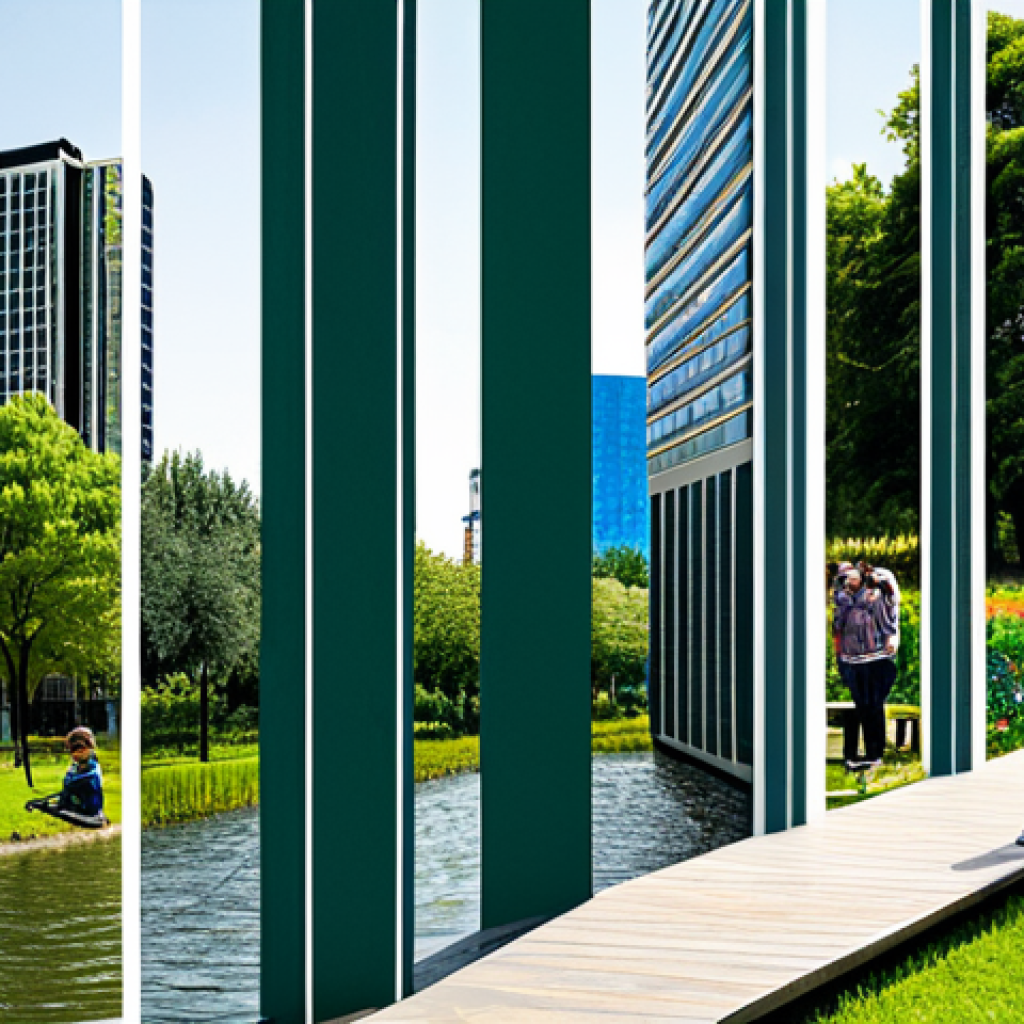 A professional, conceptual image illustrating the contrast between traditional economic metrics and Gross National Happiness. On the left side, elements symbolizing GDP: a modern, bustling city skyline with tall glass buildings, subtle digital data overlays, and a single, isolated figure in a business suit looking at a bar graph. On the right side, elements symbolizing GNH: a serene natural landscape with lush trees and a clear river, a small group of diverse individuals engaged in a community garden or interacting positively, children playing safely, and an older adult reading under a tree. The two sides are harmoniously blended, suggesting a shift in focus. Subjects are fully clothed in appropriate attire, modest clothing. The image highlights correct proportions, perfect anatomy, natural poses, well-formed hands, and proper finger count. This is a professional photography, high-quality, safe for work, appropriate content, family-friendly.