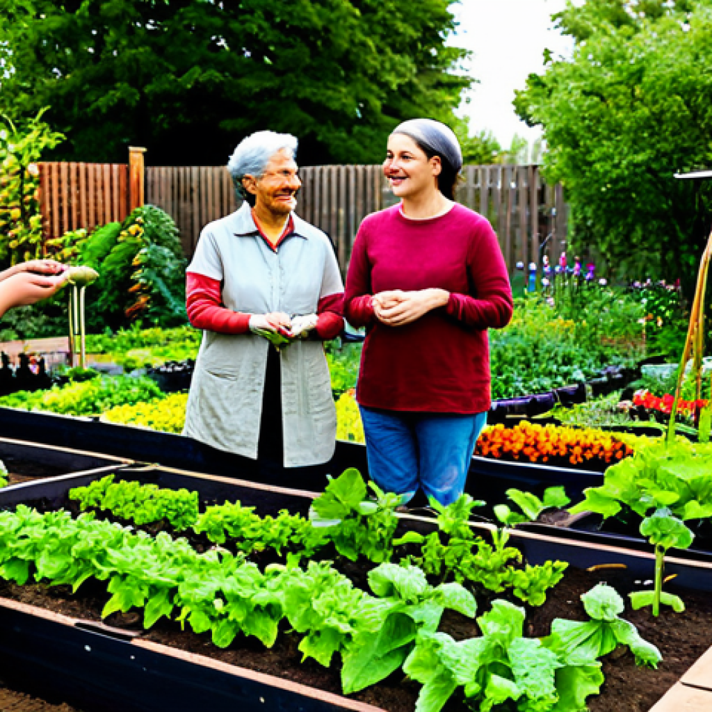 Community Garden Gathering**
A diverse group of people, fully clothed in casual and modest clothing, tending to a vibrant community garden filled with vegetables and flowers, safe for work, appropriate content, family-friendly, perfect anatomy, correct proportions, natural pose, well-formed hands, proper finger count, natural body proportions, professional photography, high quality, bright and cheerful lighting.
**