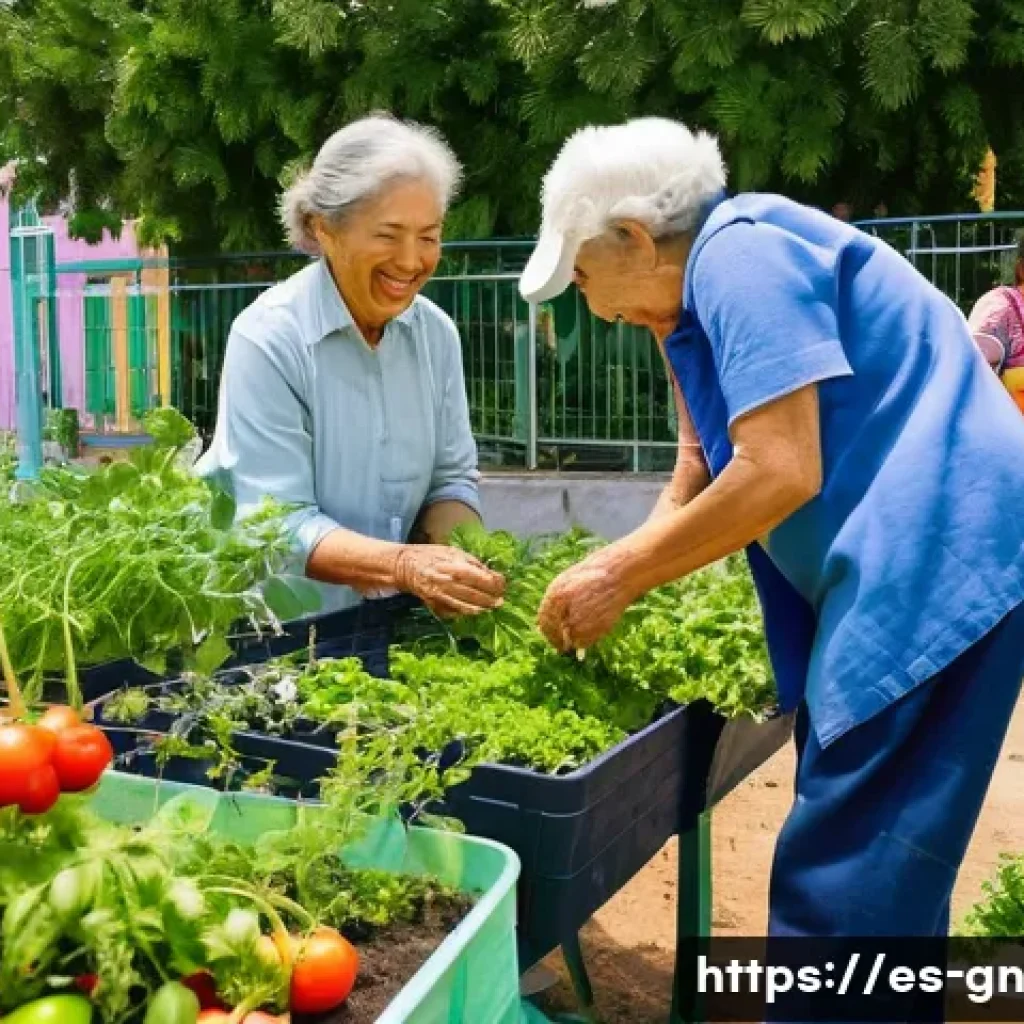 GNH 행복경제와 지역 사회복지 - **Prompt: A vibrant, sunny community garden in a Spanish-speaking neighborhood, perhaps reminiscent ...